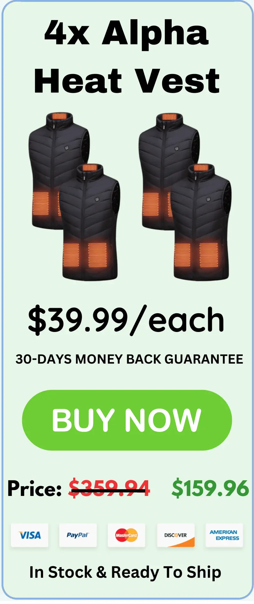 Alpha Heat Vest best package offer price